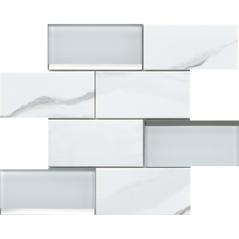 L'AMOUR - 3X6/12X12, WHITE, POLISHED